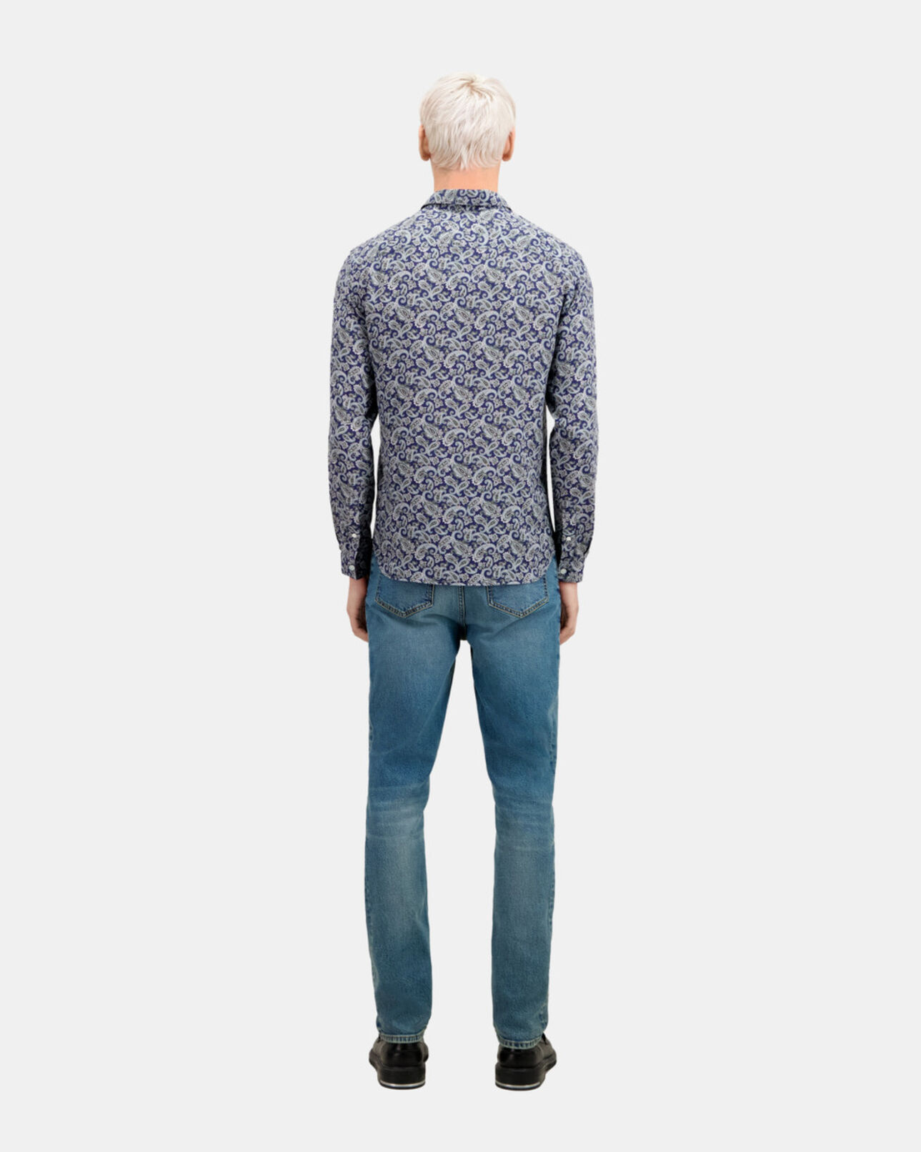 The Kooples MEN NAVY / BLUE printed shirt