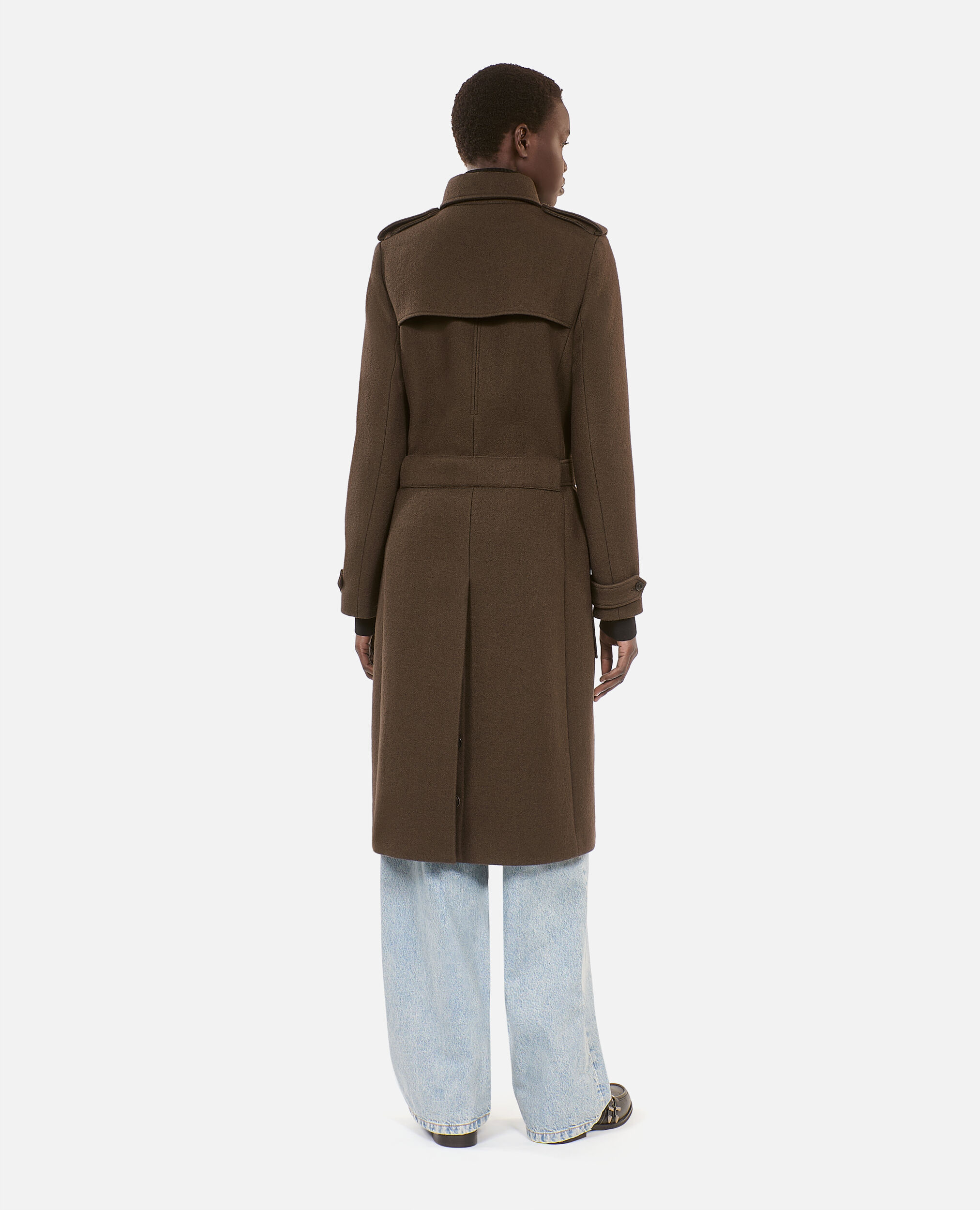 Khaki wool coat womens clearance