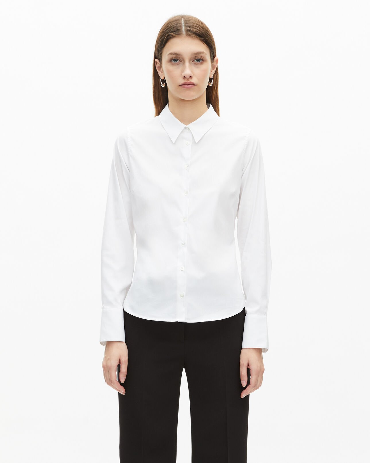 The Kooples DAMEN WHITE weißes hemd aus popeline