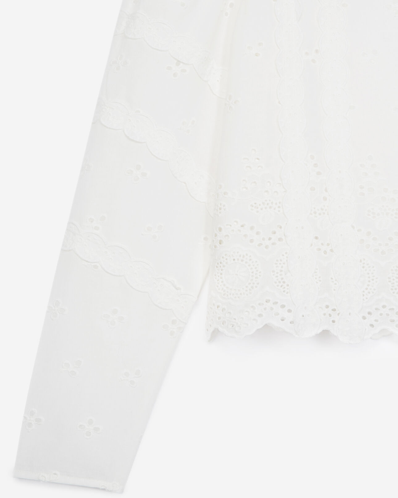 The Kooples WOMEN ECRU white top with long sleeves