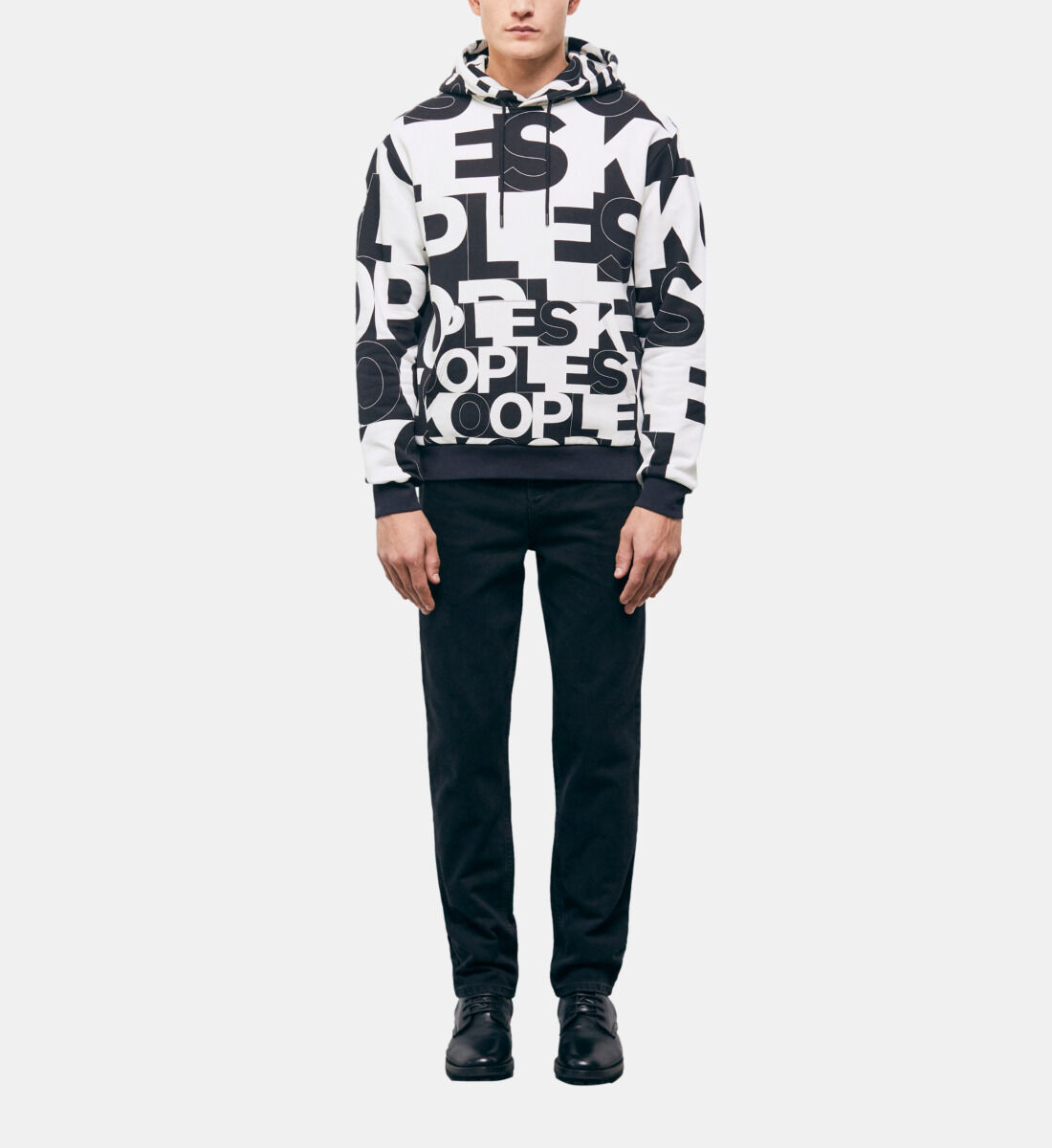 Black and white sale supreme louis vuitton hoodie