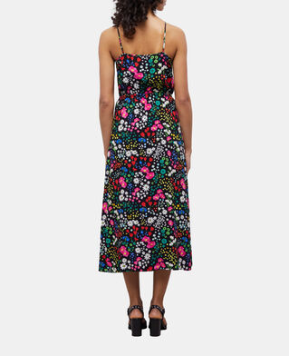 The Kooples FEMME MULTICOLOR robe portefeuille longue imprimée