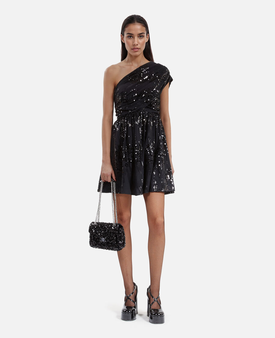 The Kooples WOMEN BLACK short black sequin dress