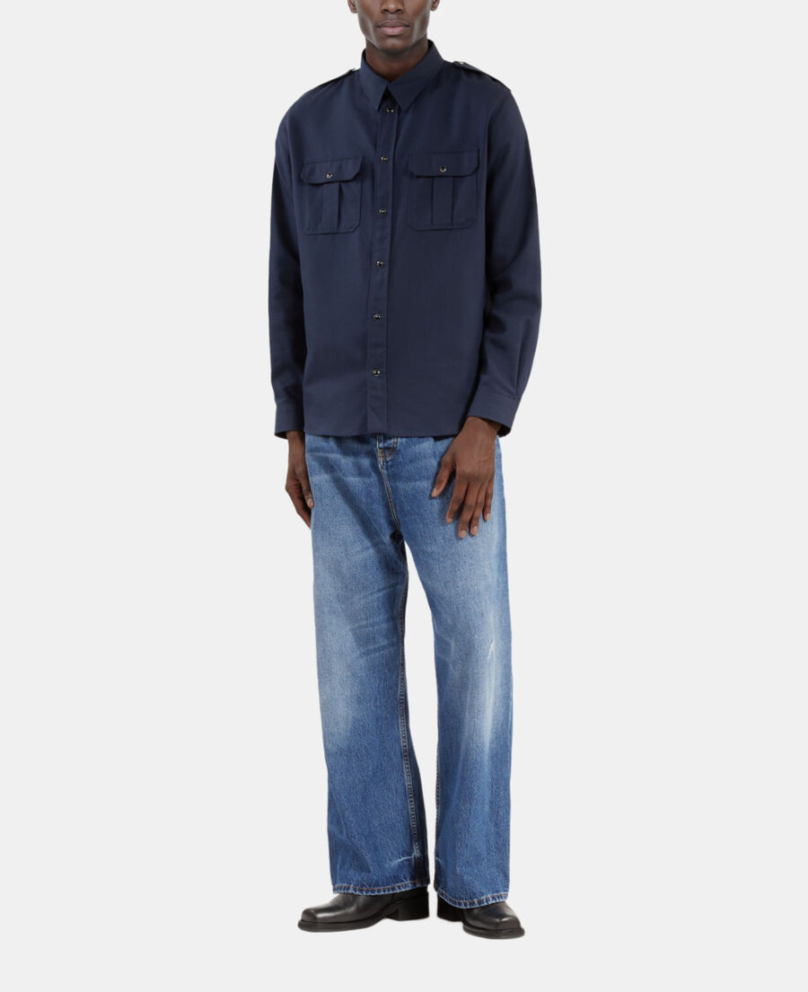 The Kooples HOMME NAVY chemise bleu marine