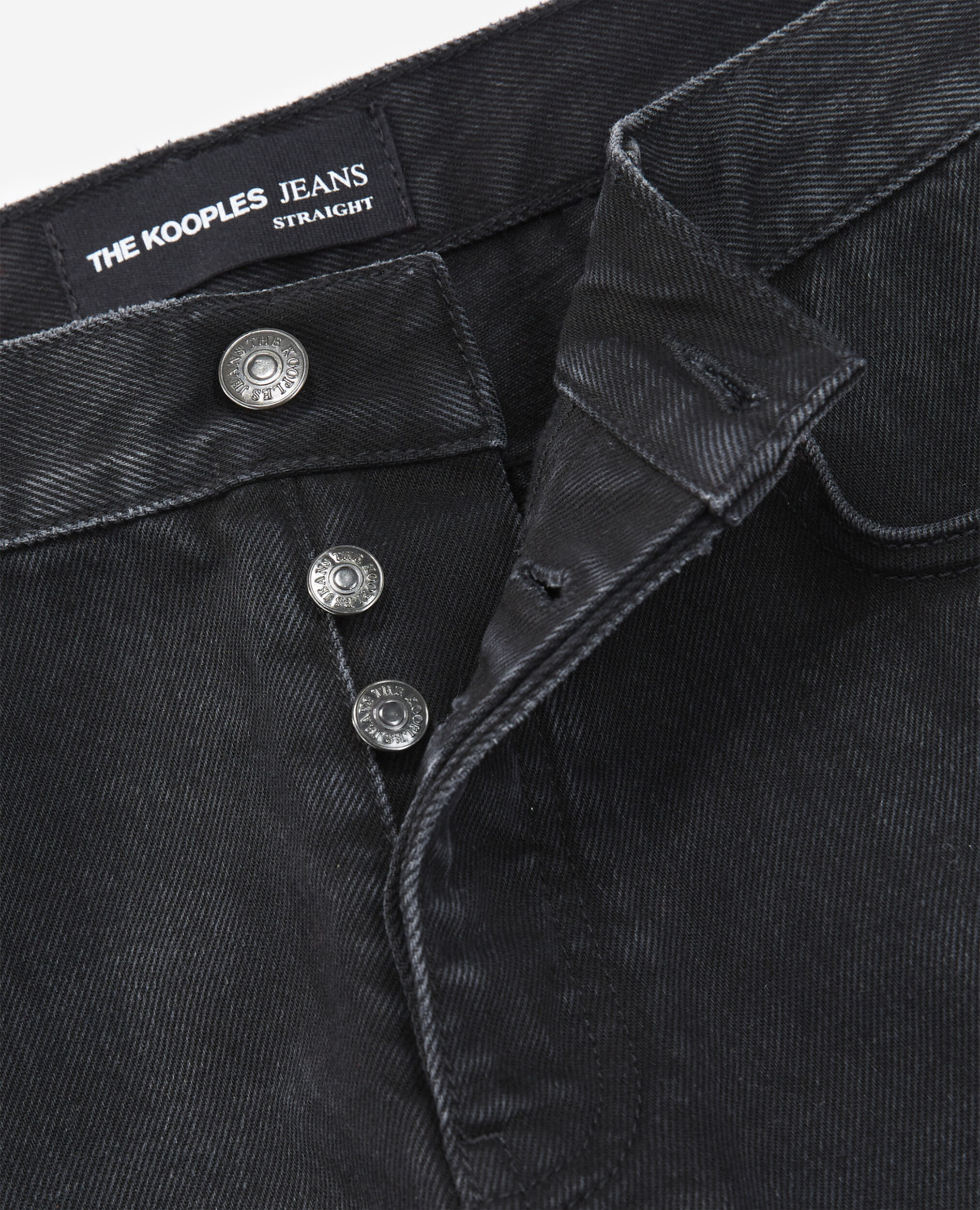Straight-cut faded retro black jeans, BLACK DENIM, hi-res image number null