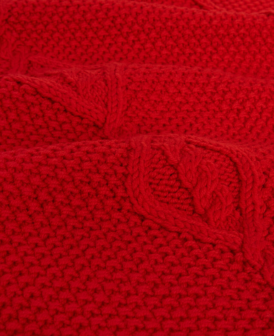 écharpe en laine rouge