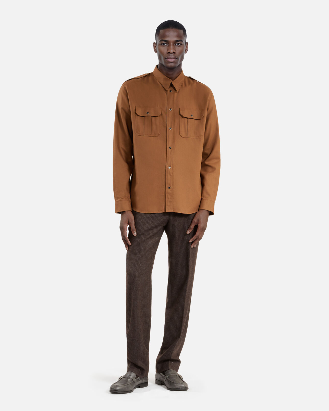 The Kooples HERREN CLASSIC BROWN braunes hemd