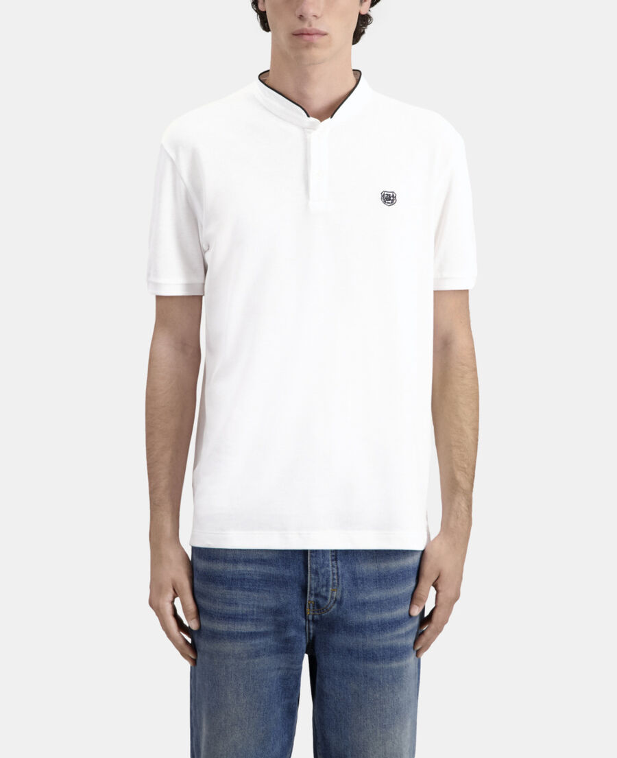 The Kooples HERREN WHITE weißes poloshirt aus baumwolle