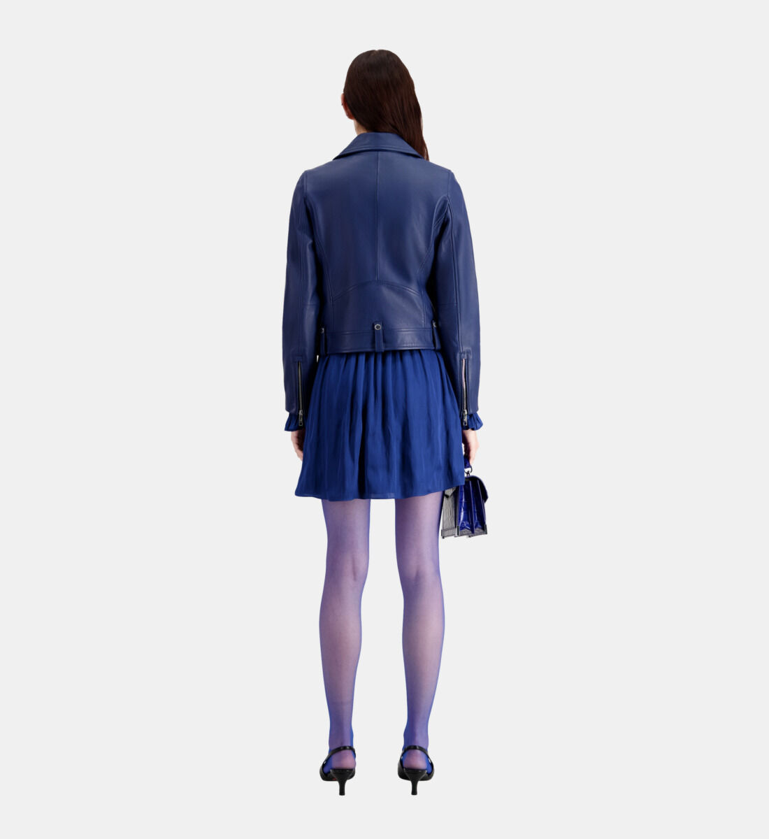 Iro navy outlet leather jacket