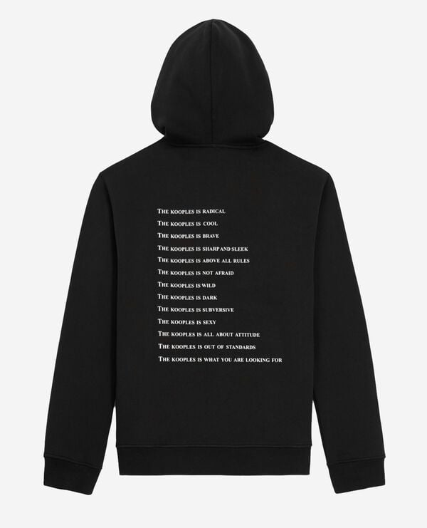 The Kooples HOMME BLACK sweatshirt à capuche what is noir