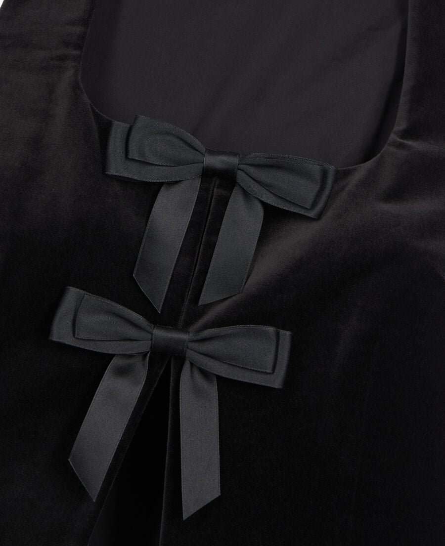 The Kooples WOMEN BLACK black velvet top 