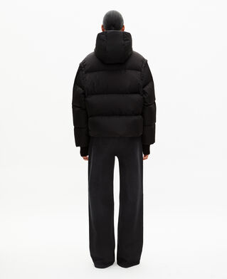 The Kooples WOMEN BLACK black down jacket with removable sleeves