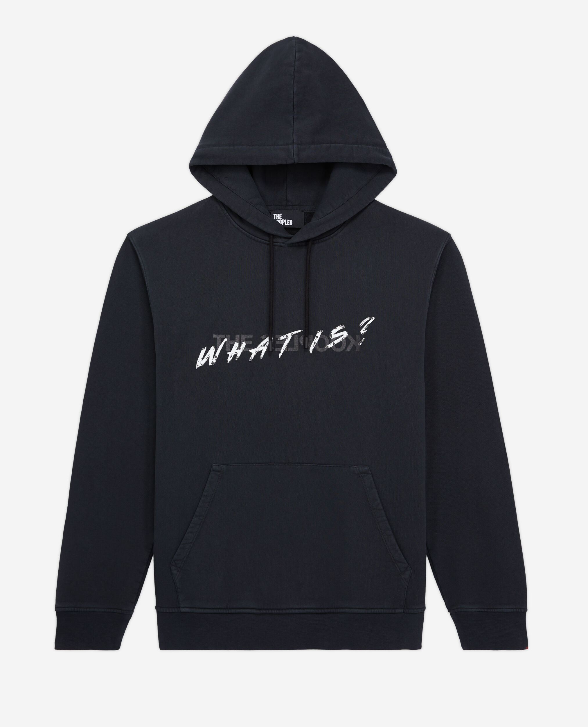 Men's Black What is hoodie, BLACK WASHED, hi-res image number null