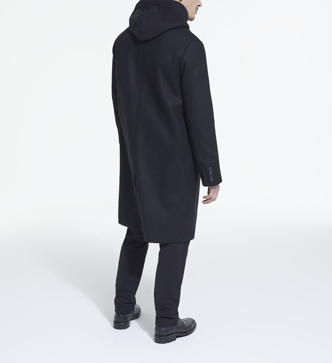 Long black wool coat The Kooples US