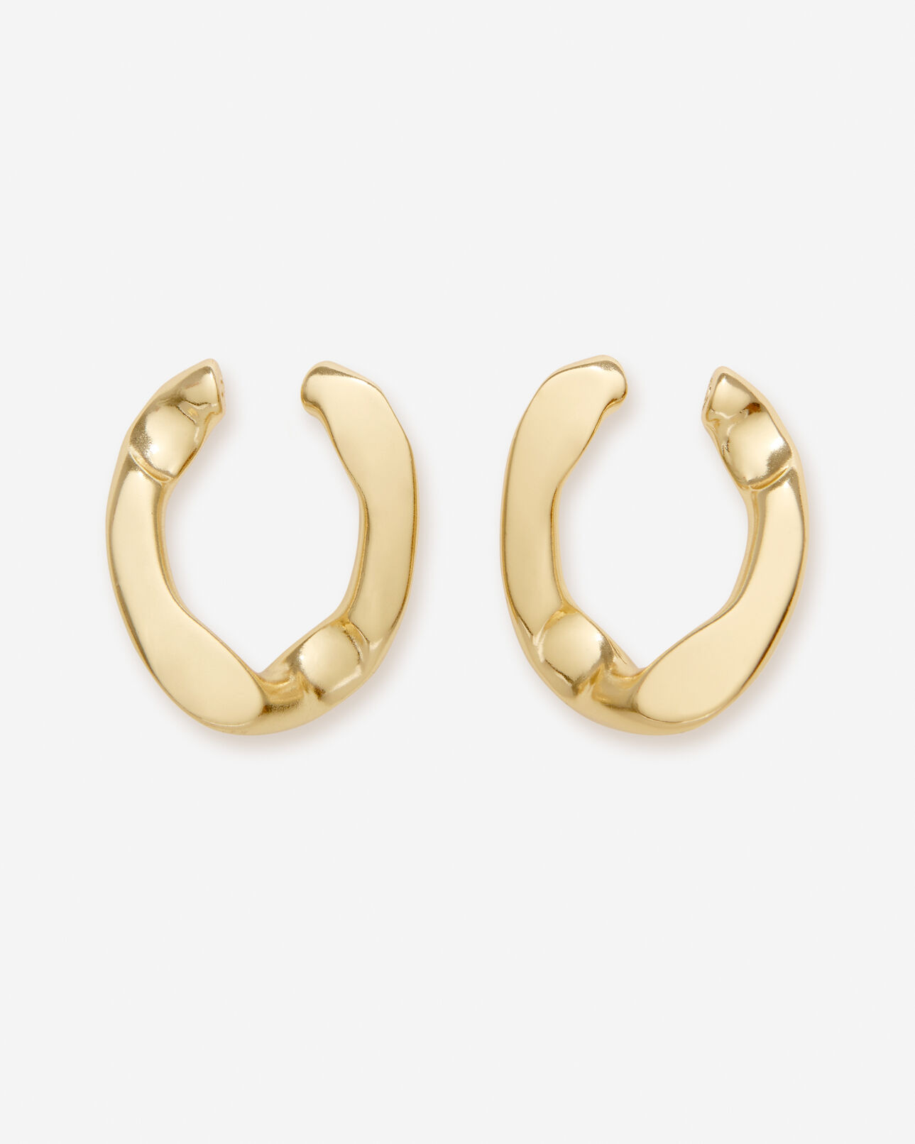 The Kooples MUJER GOLD pendientes dorado anillo grande