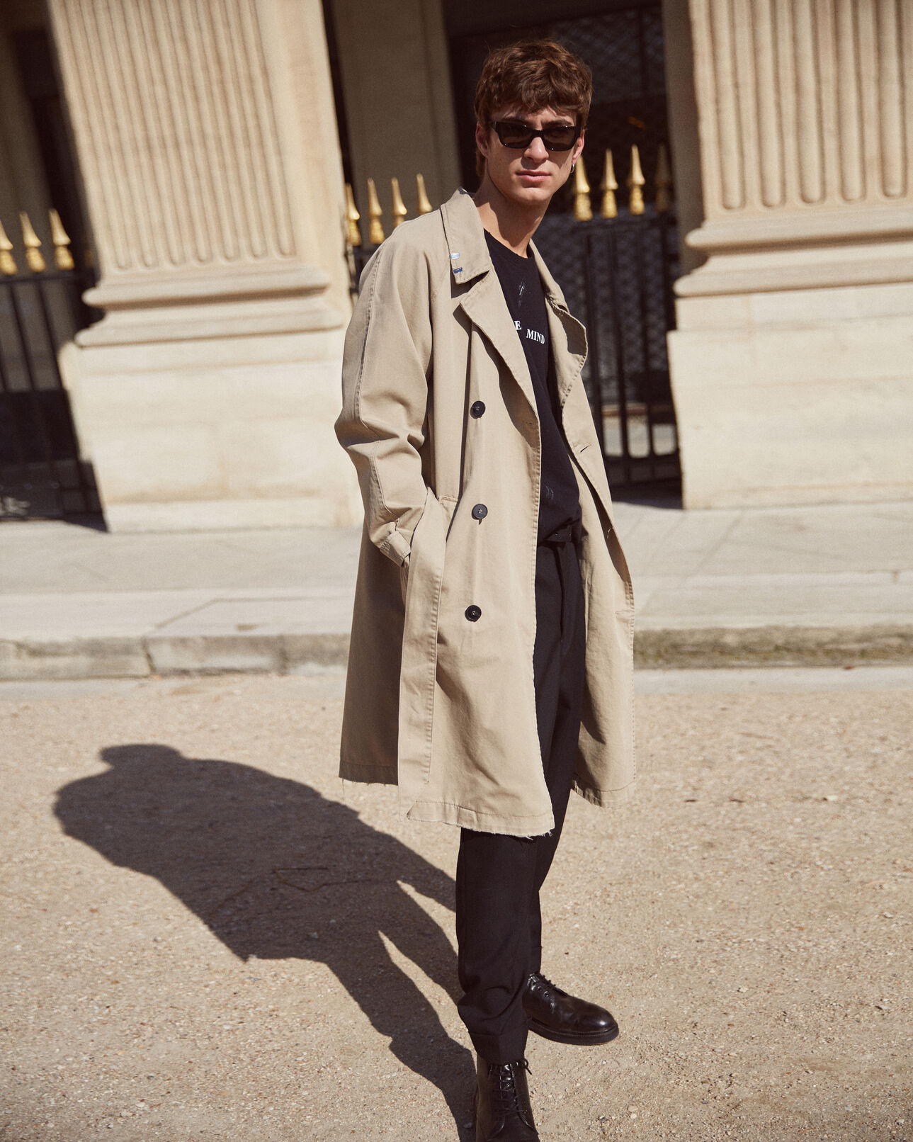 The Kooples HOMME BEIGE trench oversize beige