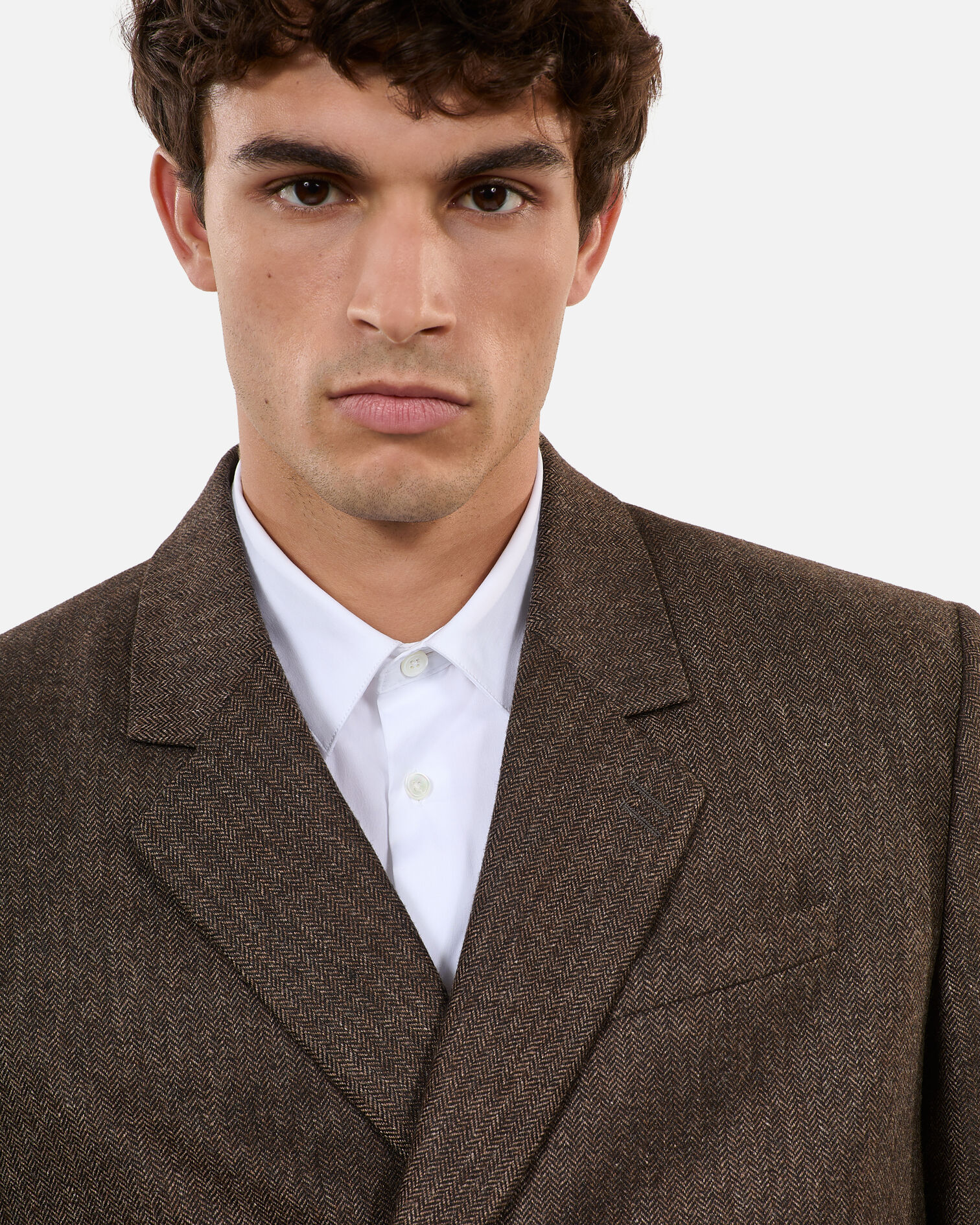 Brown wool suit jacket, BROWN, hi-res image number null