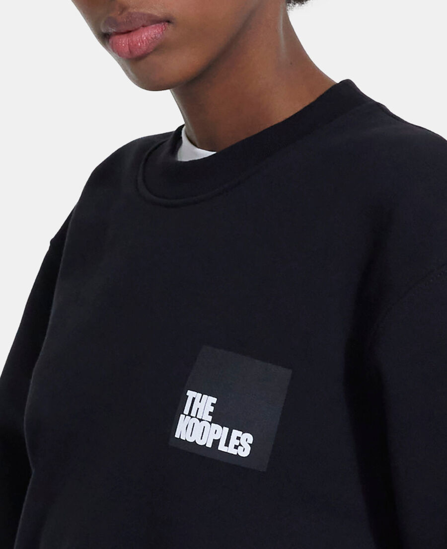 black cotton sweatshirt