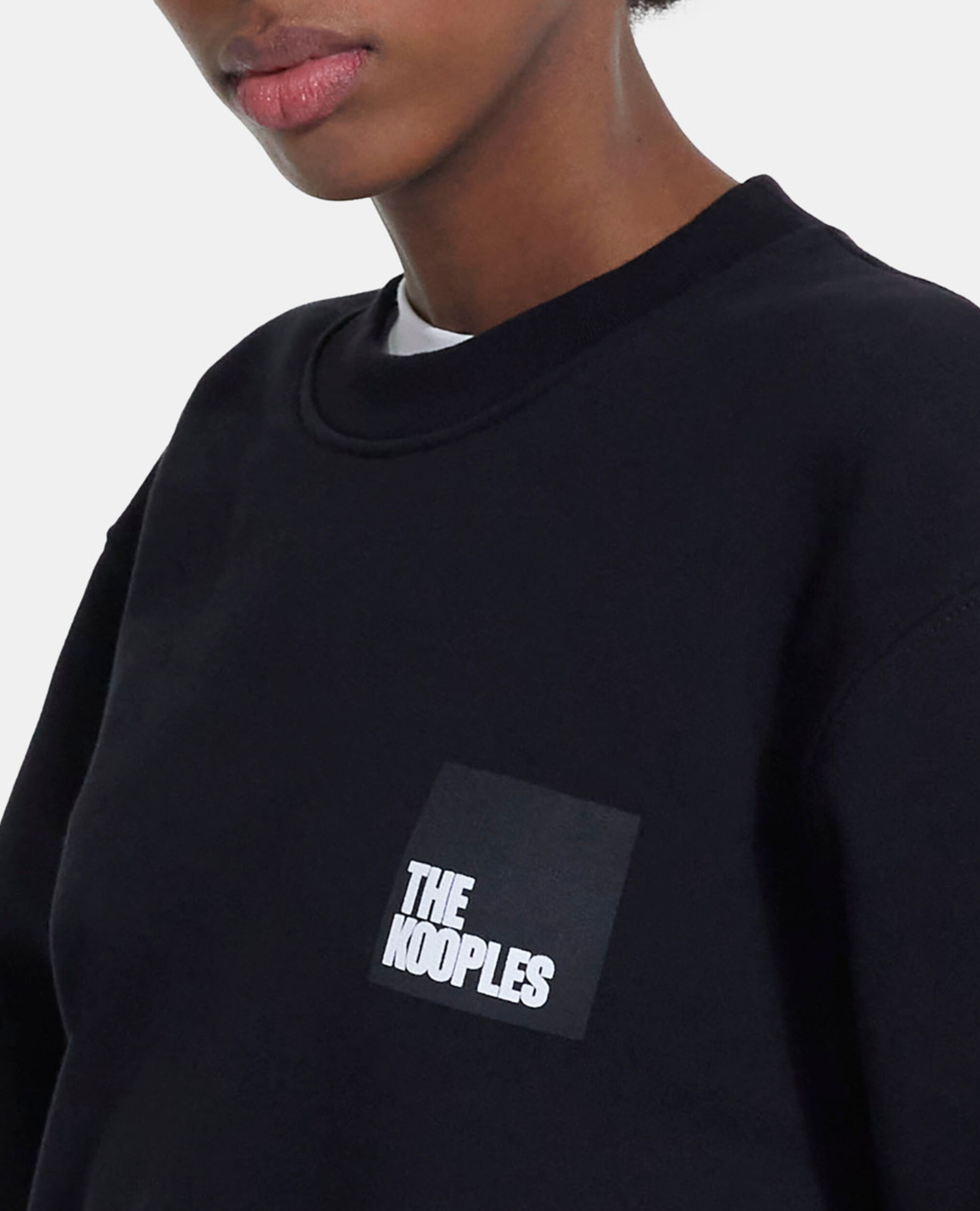 Sweat en coton noir, BLACK, hi-res image number null