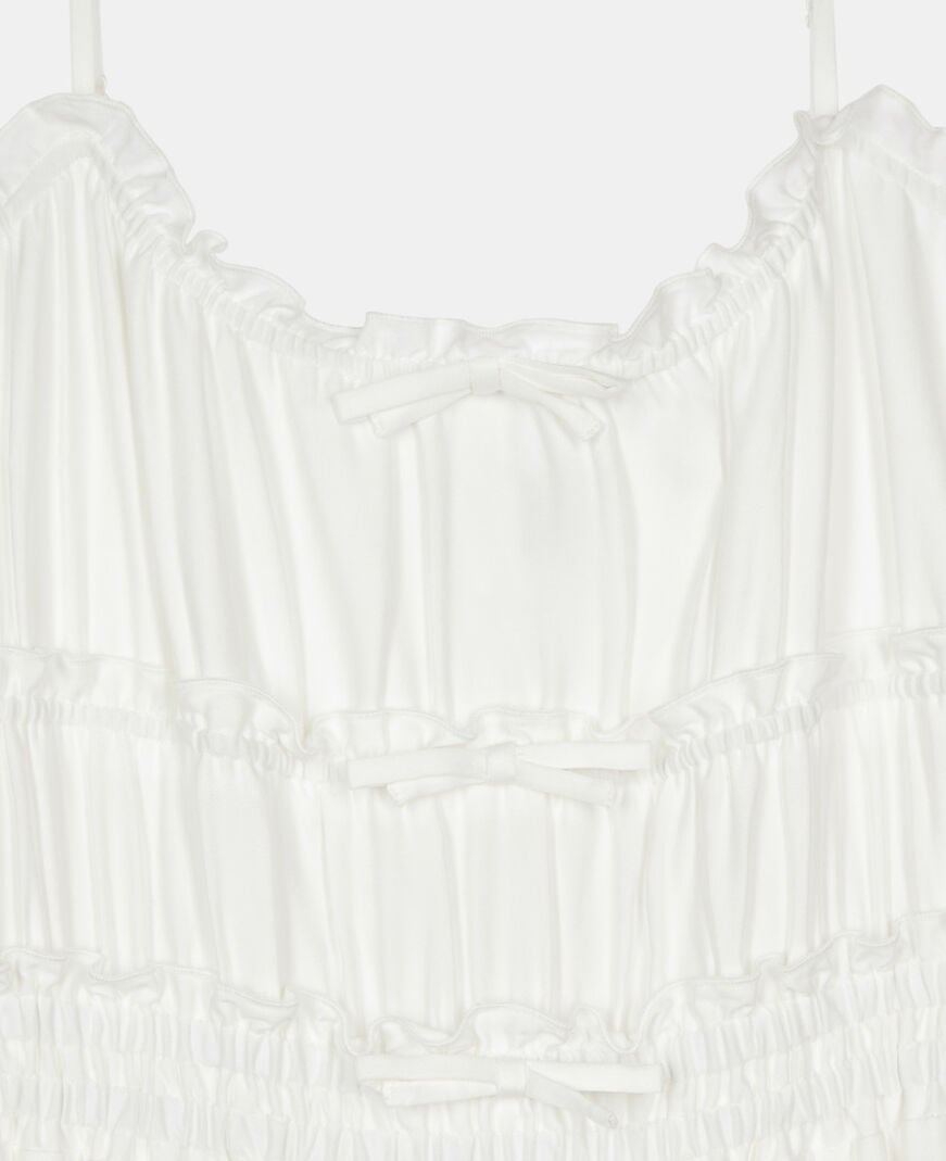 The Kooples DAMEN WHITE langes, weißes kleid mit schleifen