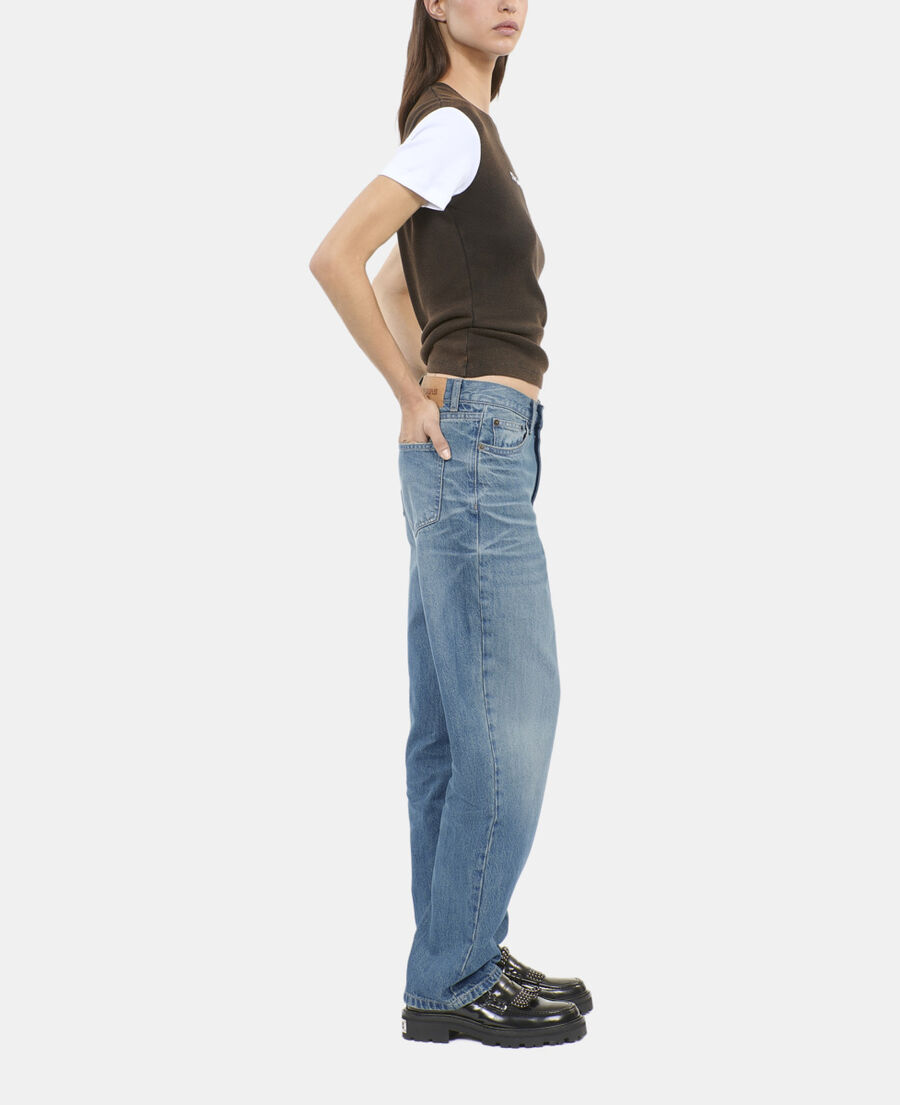 The Kooples FEMME BROWN / BLACK t-shirt logo marron fonc&eacute;