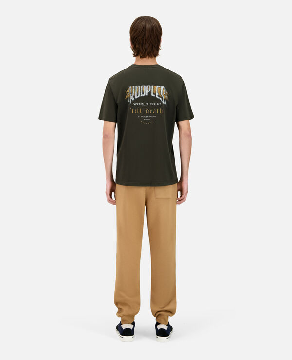 The Kooples HOMBRE DARK GREEN camiseta hombre verde oscuro con serigrafía skull butterfly