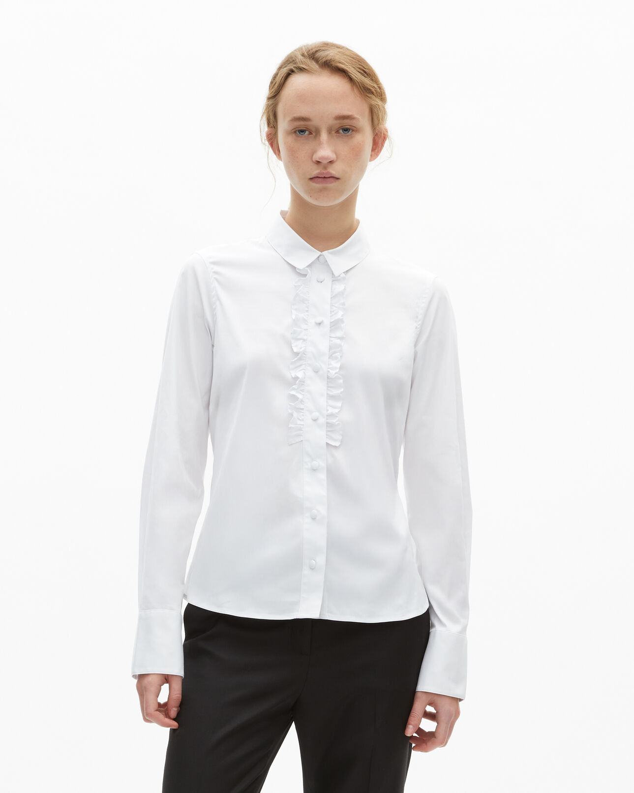 The Kooples WOMEN WHITE white poplin shirt