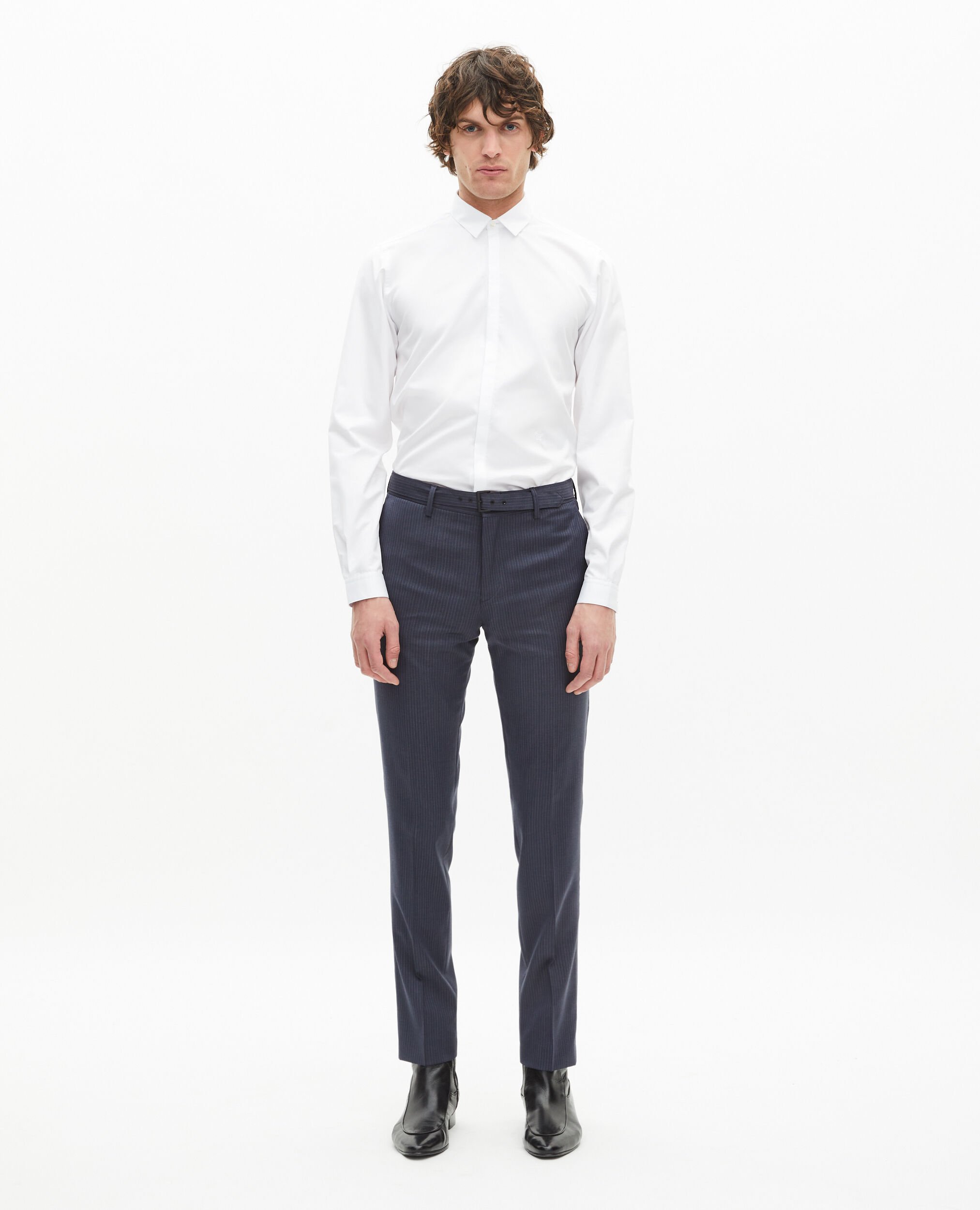 Classic white collar shirt, WHITE, hi-res image number null