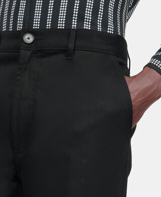 The Kooples MEN BLACK black cotton trousers