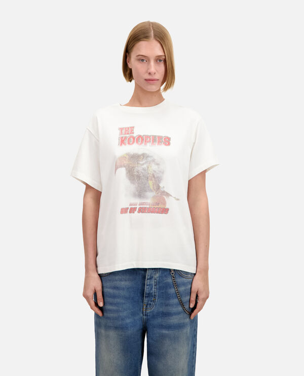 t-shirt écru avec sérigraphie eagle