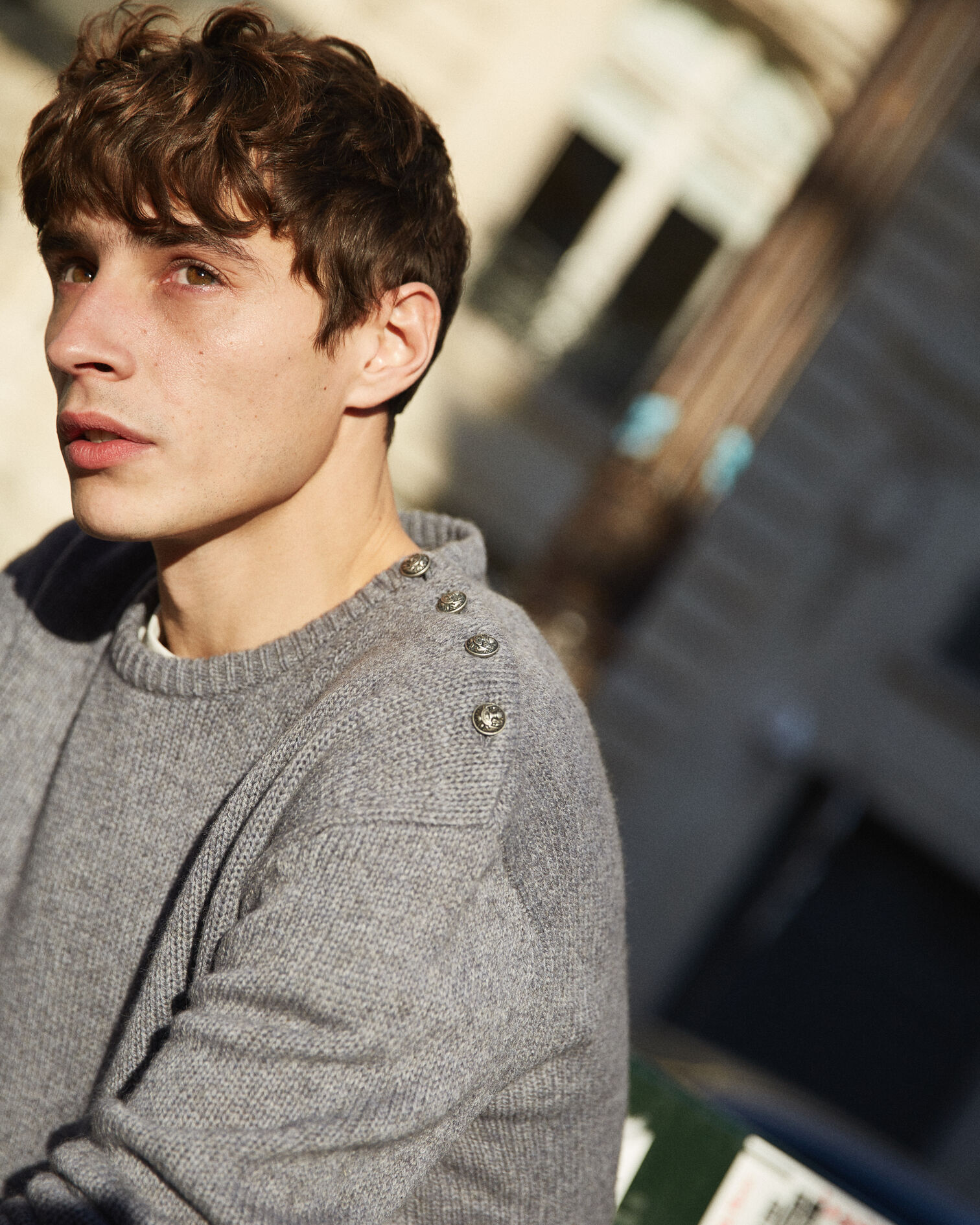 Grey merino wool sweater, GREY, hi-res image number null