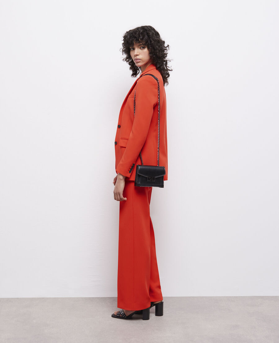 orange crêpe suit jacket