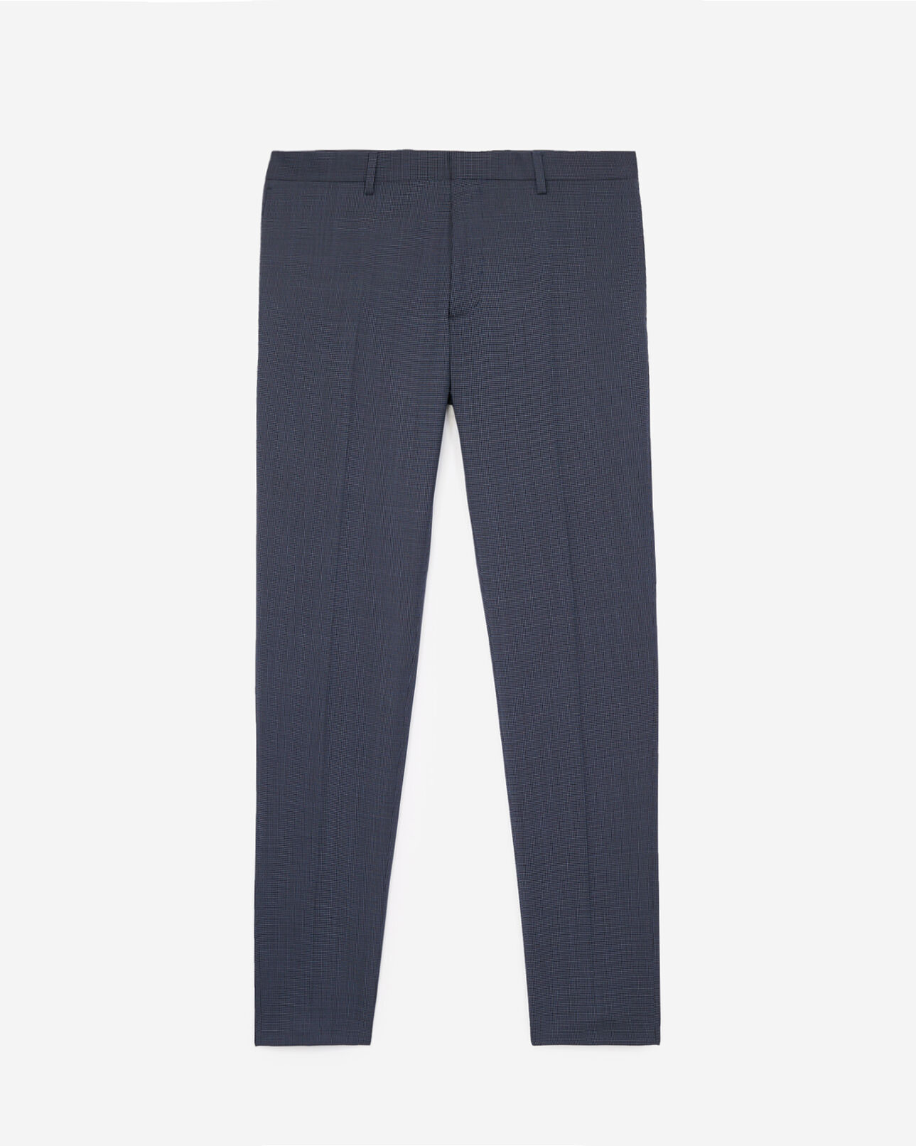 The Kooples HERREN NAVY / BLUE blaue slim fit-anzughose aus wolle mit mikro-karomuster