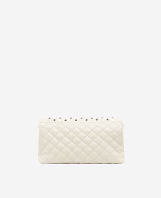 The Kooples FEMME CREAM pochette héritage small en cuir écrue