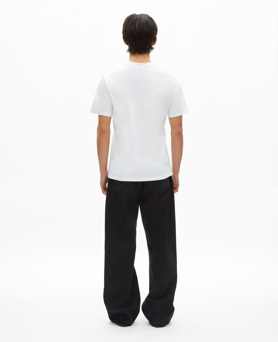 The Kooples MEN WHITE t-shirt with white heart flocking