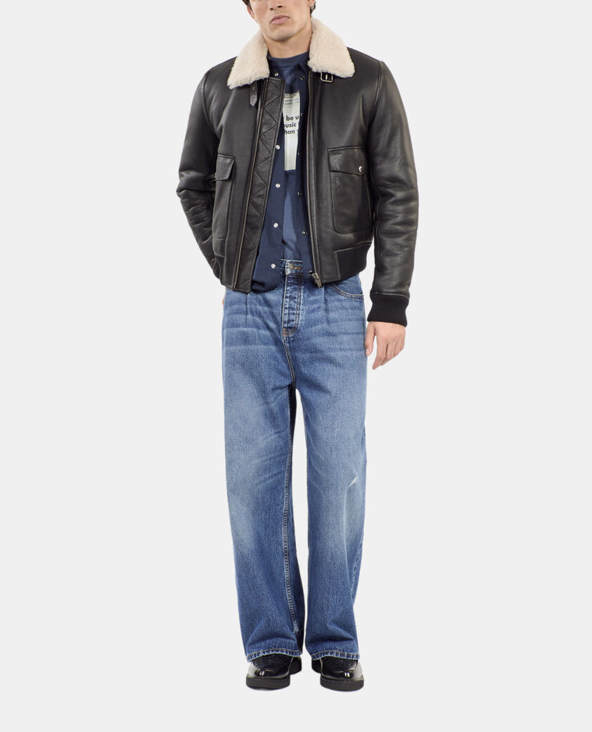 The Kooples HERREN BLACK kurzes, schwarzes modell aus wildleder