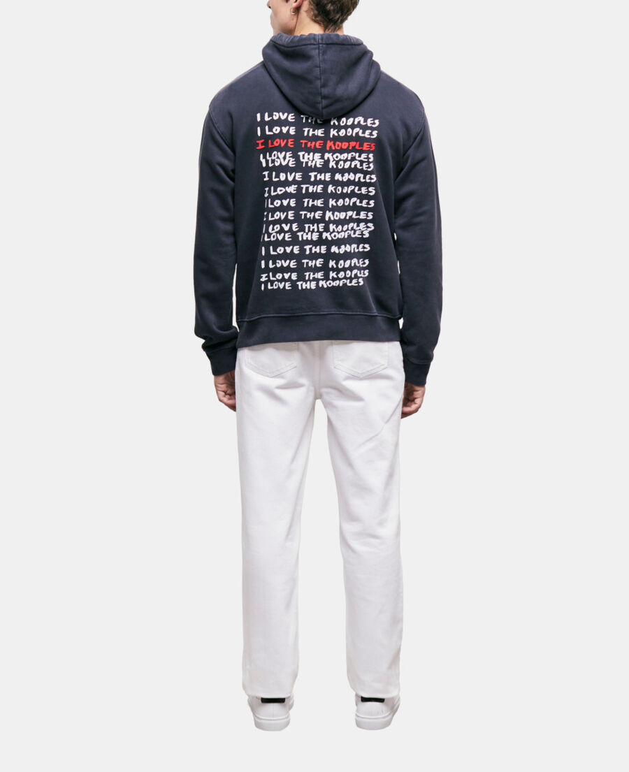 The Kooples HOMME BLACK WASHED sweatshirt love kooples noir