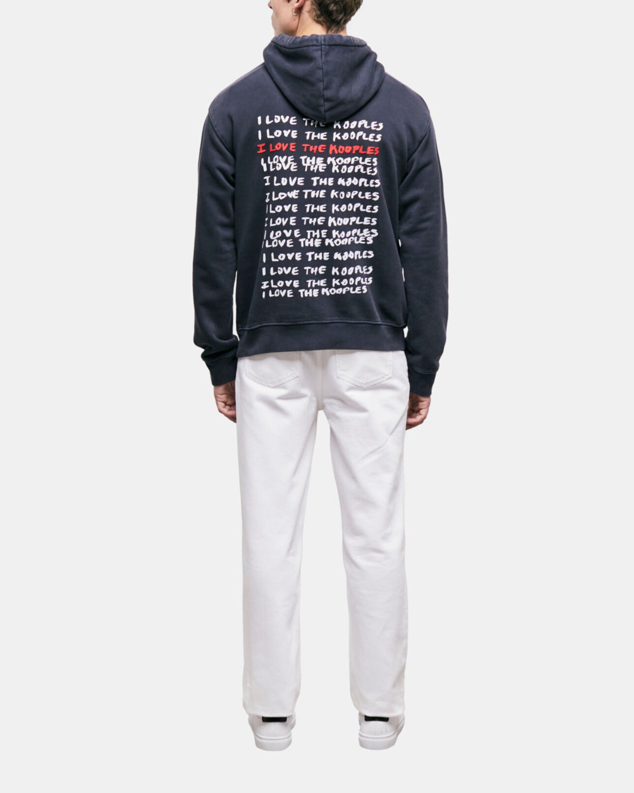 The Kooples HOMBRE BLACK WASHED sudadera love kooples negra