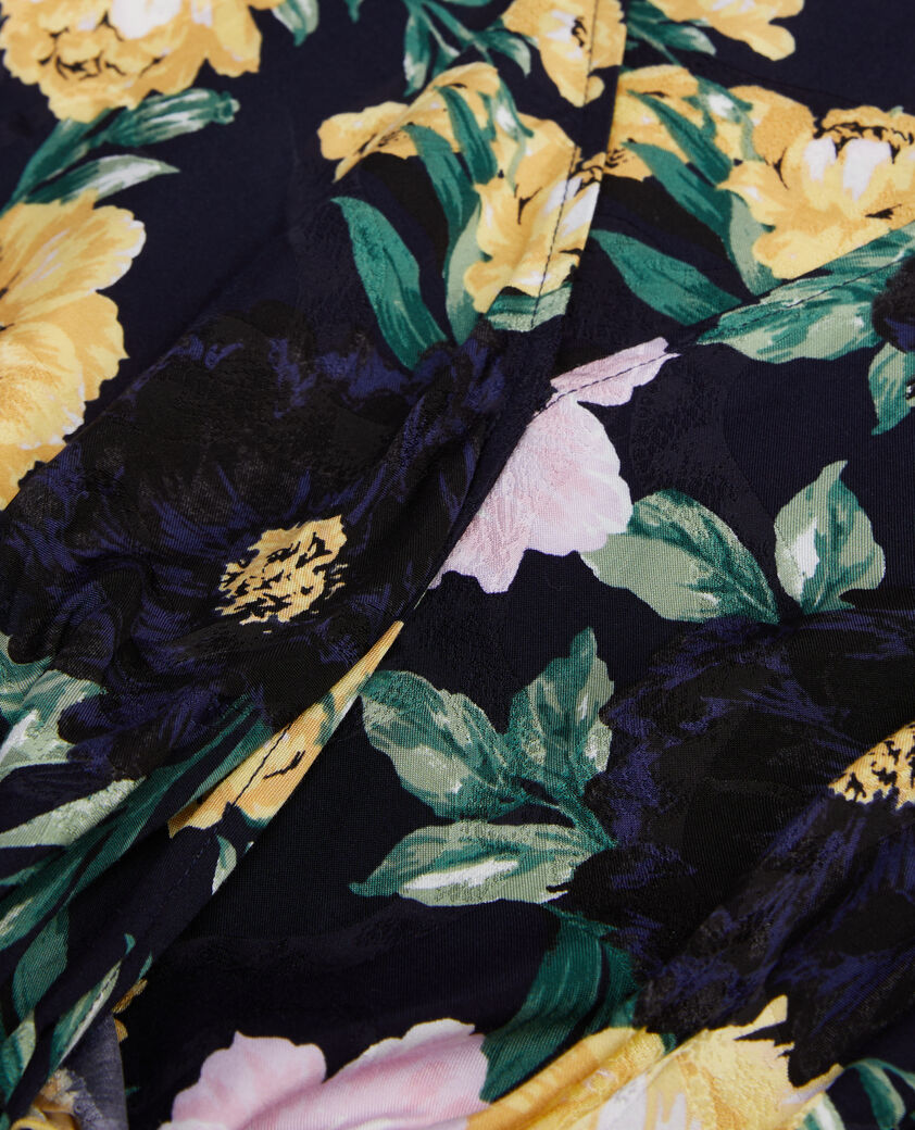 The Kooples WOMEN LIGHT PINK / DARK NAVY printed top with draping