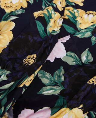 The Kooples FEMME LIGHT PINK / DARK NAVY top fleuri avec drap&eacute;