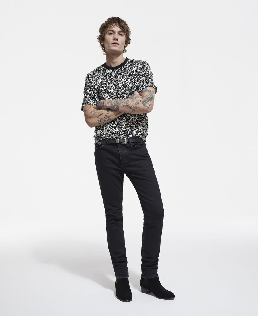 black leopard print t-shirt