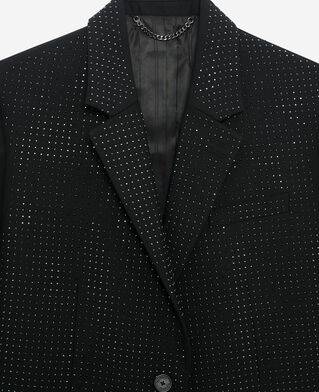 The Kooples F BLACK black rhinestone jacket