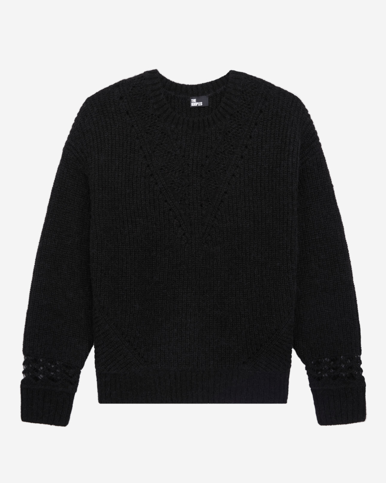 The Kooples WOMEN BLACK black wool-blend sweater