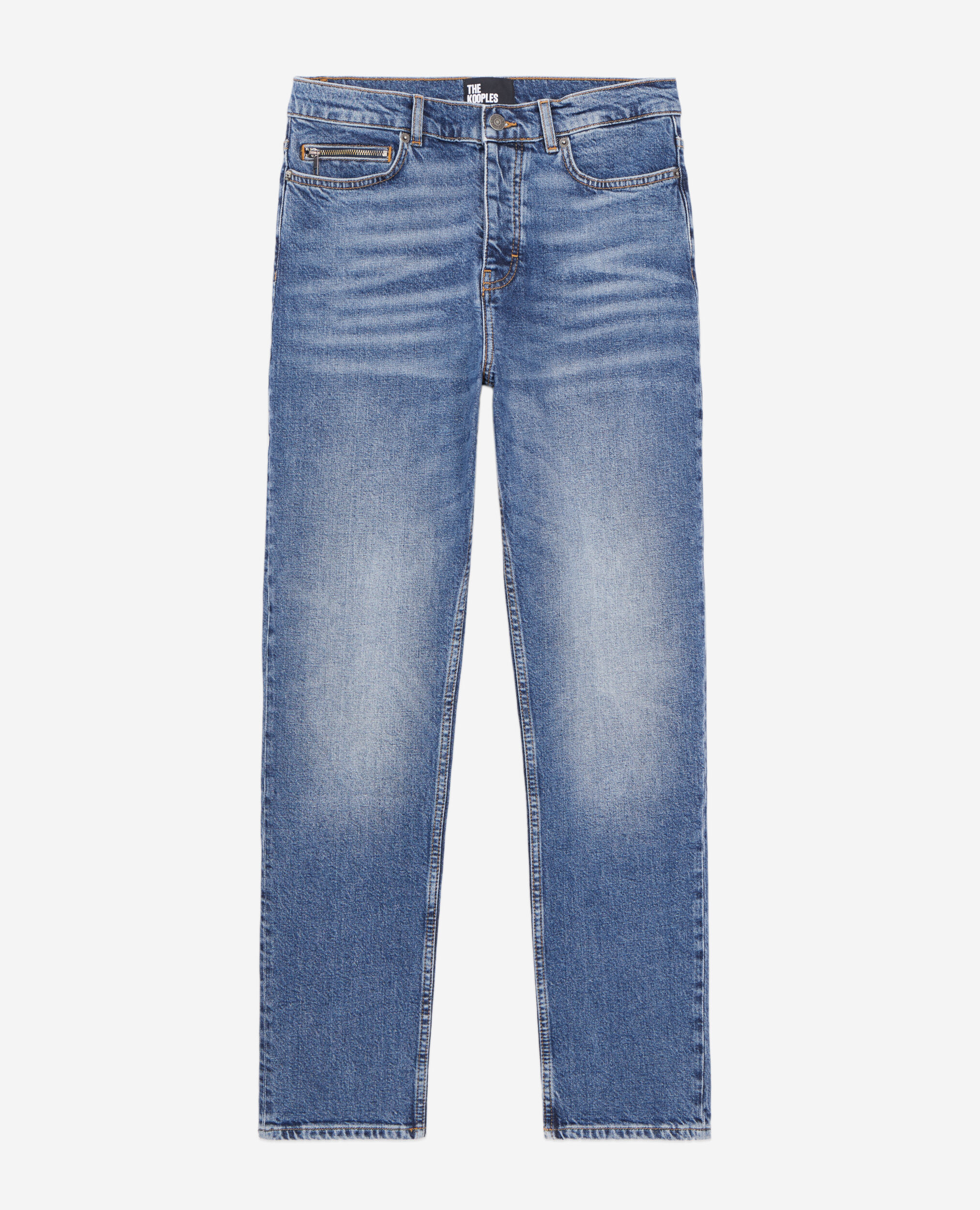 Slim dark blue jeans, BLUE DENIM, hi-res image number null