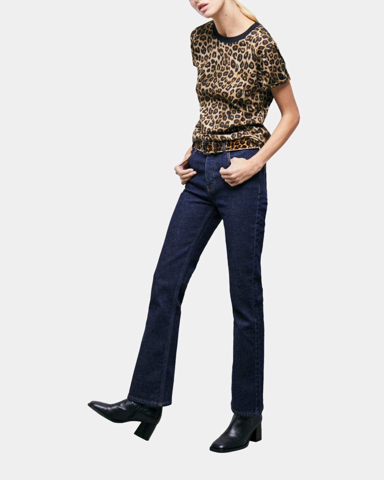 The Kooples F BLUE BRUT dark blue flare jeans