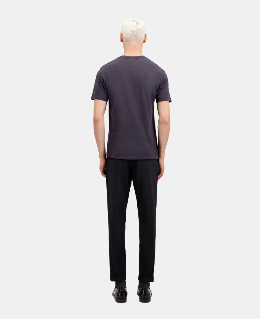 The Kooples HERREN CARBONE carbongraues t-shirt mit rock eagle-siebdruck