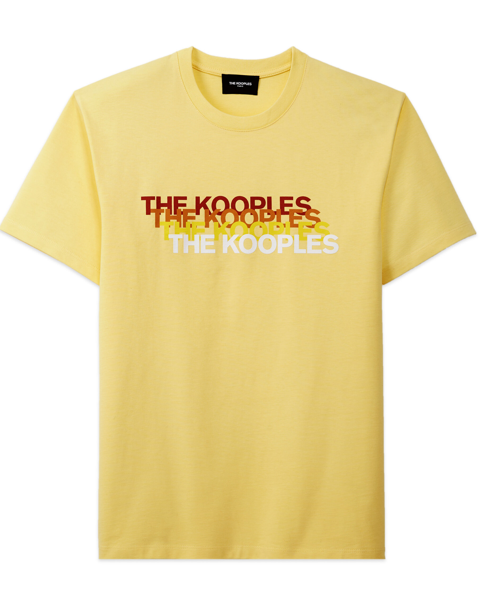 T-shirt jaune logo The Kooples contrasté, YELLOW, hi-res image number null