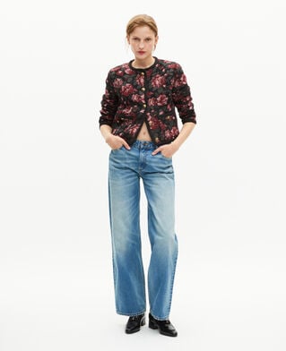 The Kooples DAMEN BLACK - RED burgunderrosa jacquardjacke