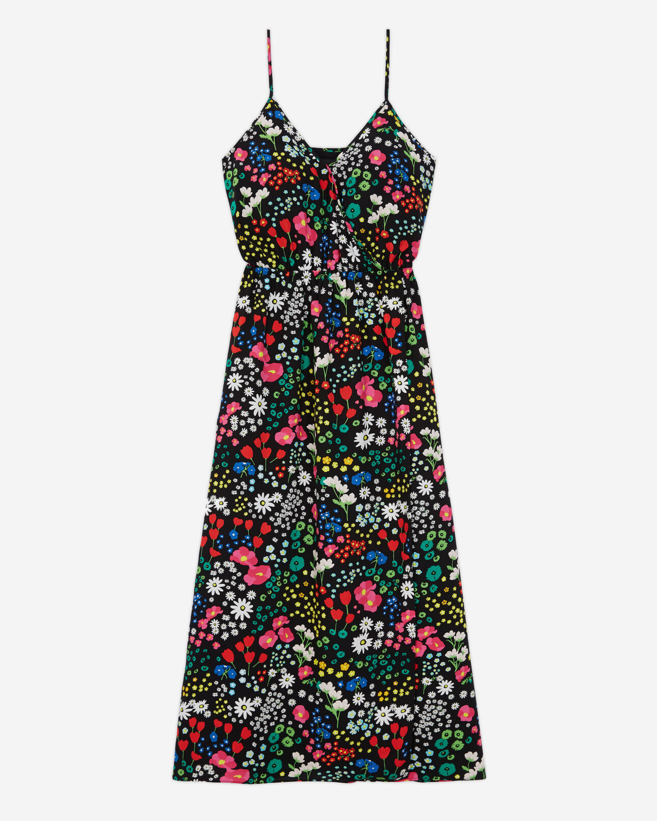 The Kooples FEMME MULTICOLOR robe portefeuille longue imprimée
