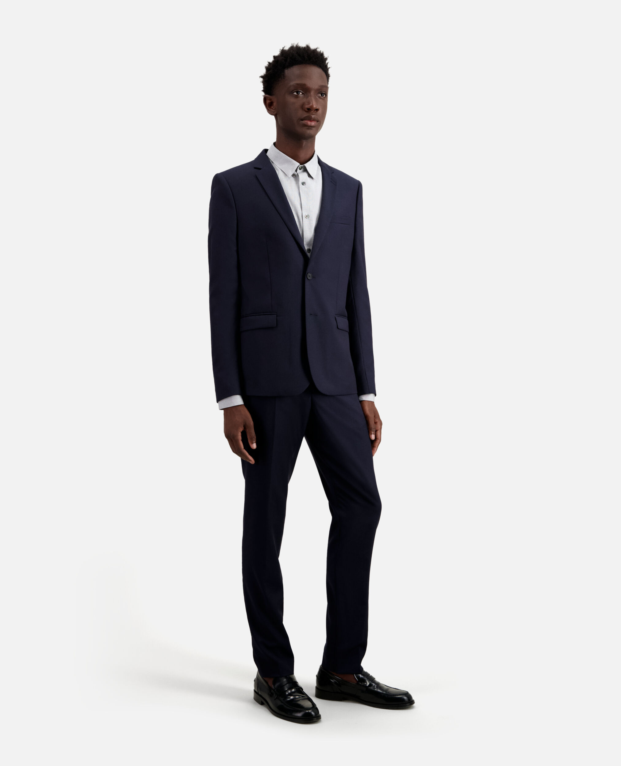 Veste de costume en laine bleu marine, DARK NAVY, hi-res image number null